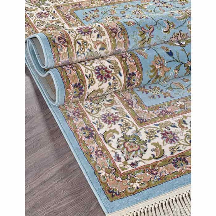 فرش ابریشمی فیروزه ای در ابعاد مختلف